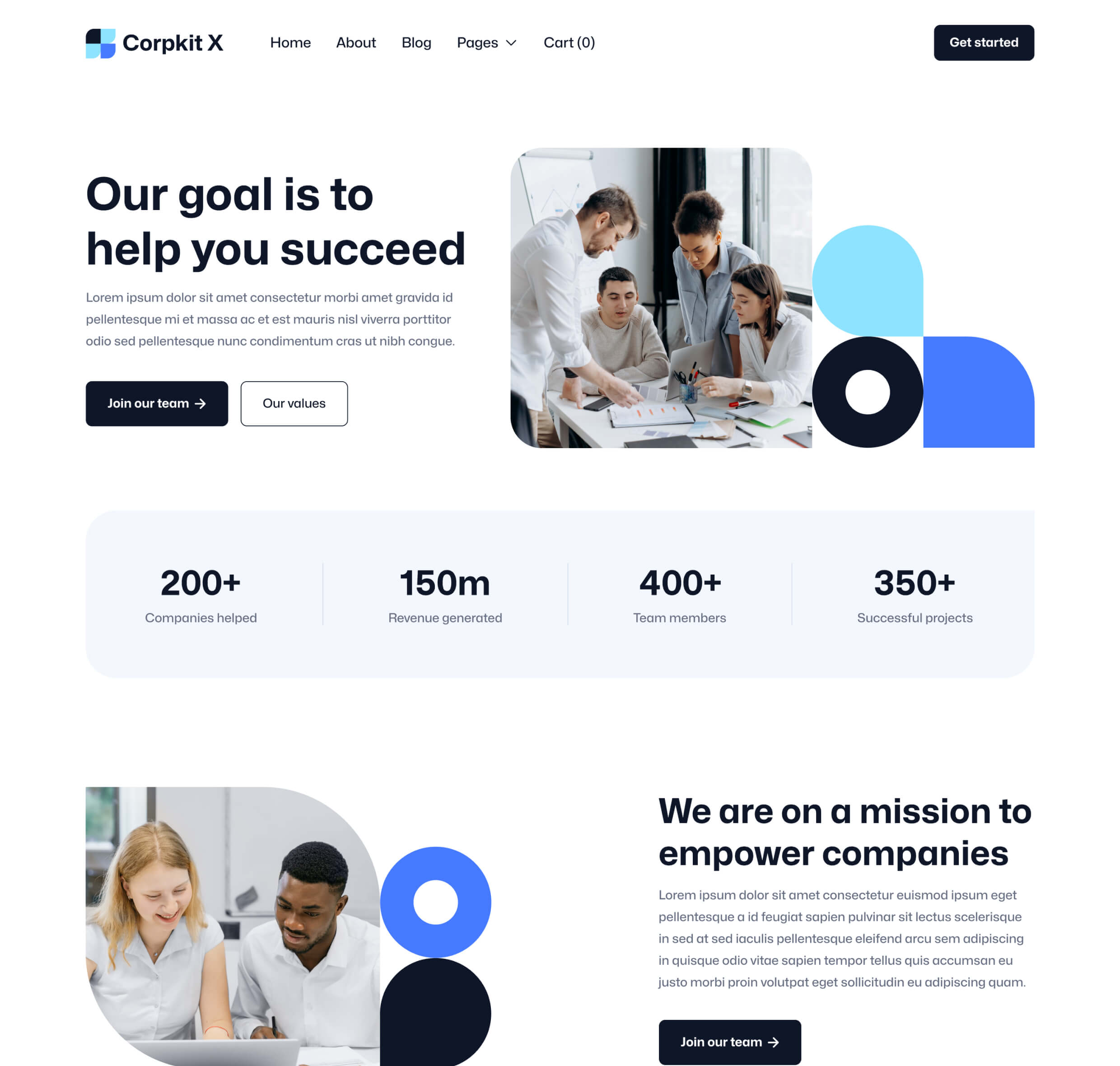 Corpkit X - About Page - Consulting Firm Webflow Template