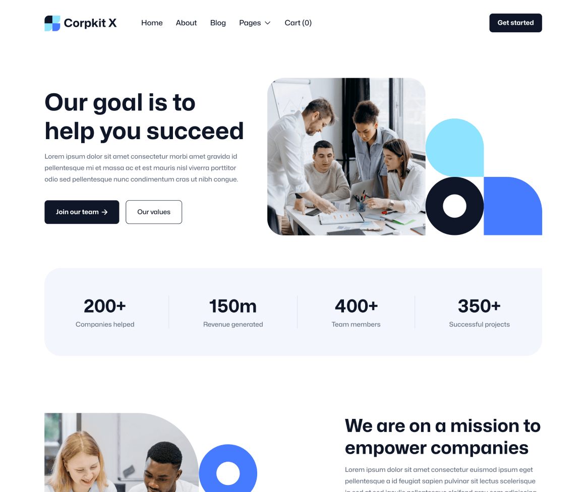 Corpkit X - About Page - Consulting Firm Webflow Template