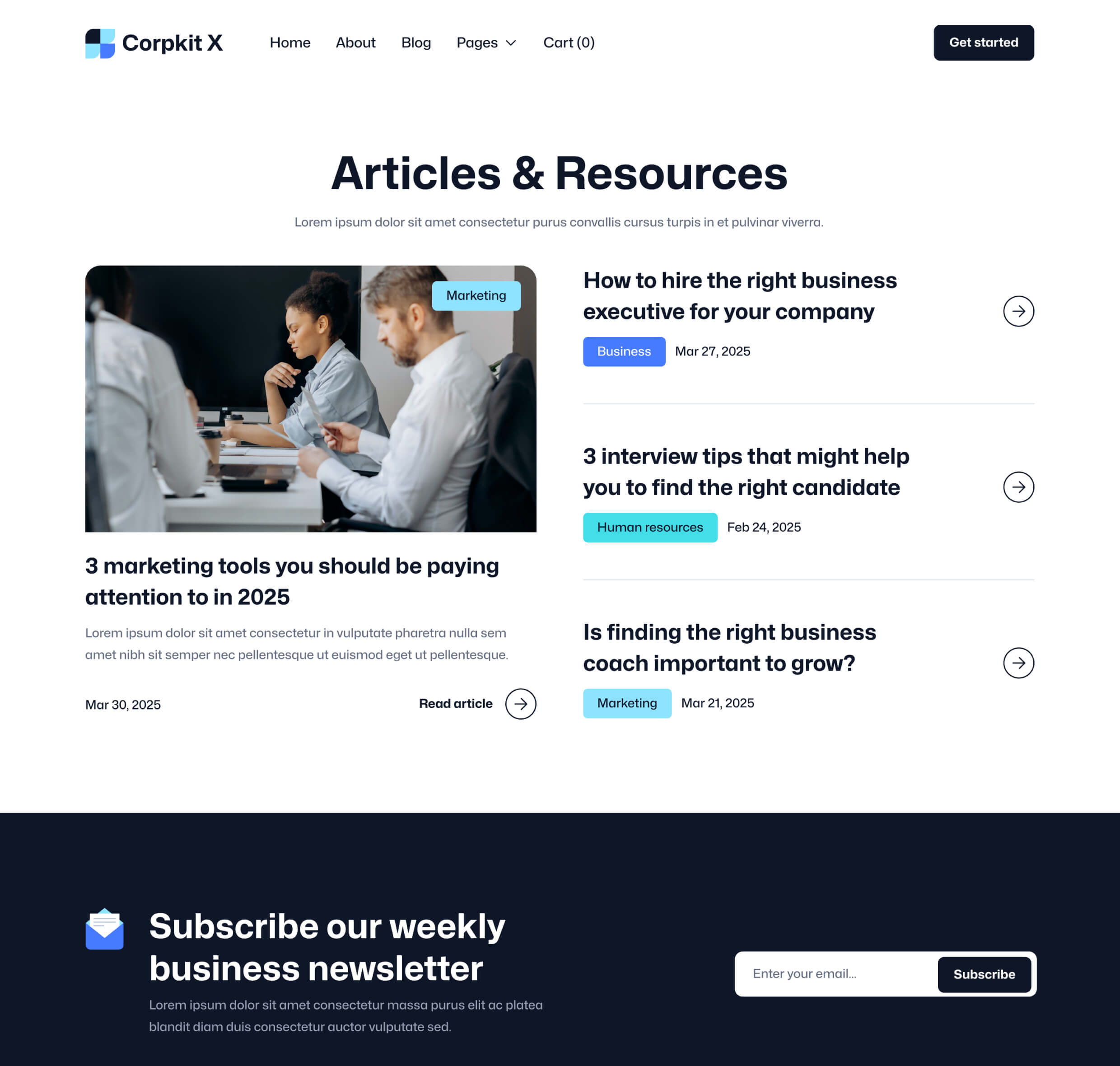 Corpkit X - Blog V1 Page - Consulting Firm Webflow Template