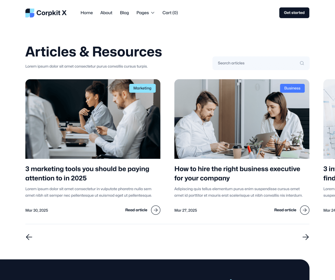 Corpkit X - Blog V2 Page - Consulting Firm Webflow Template