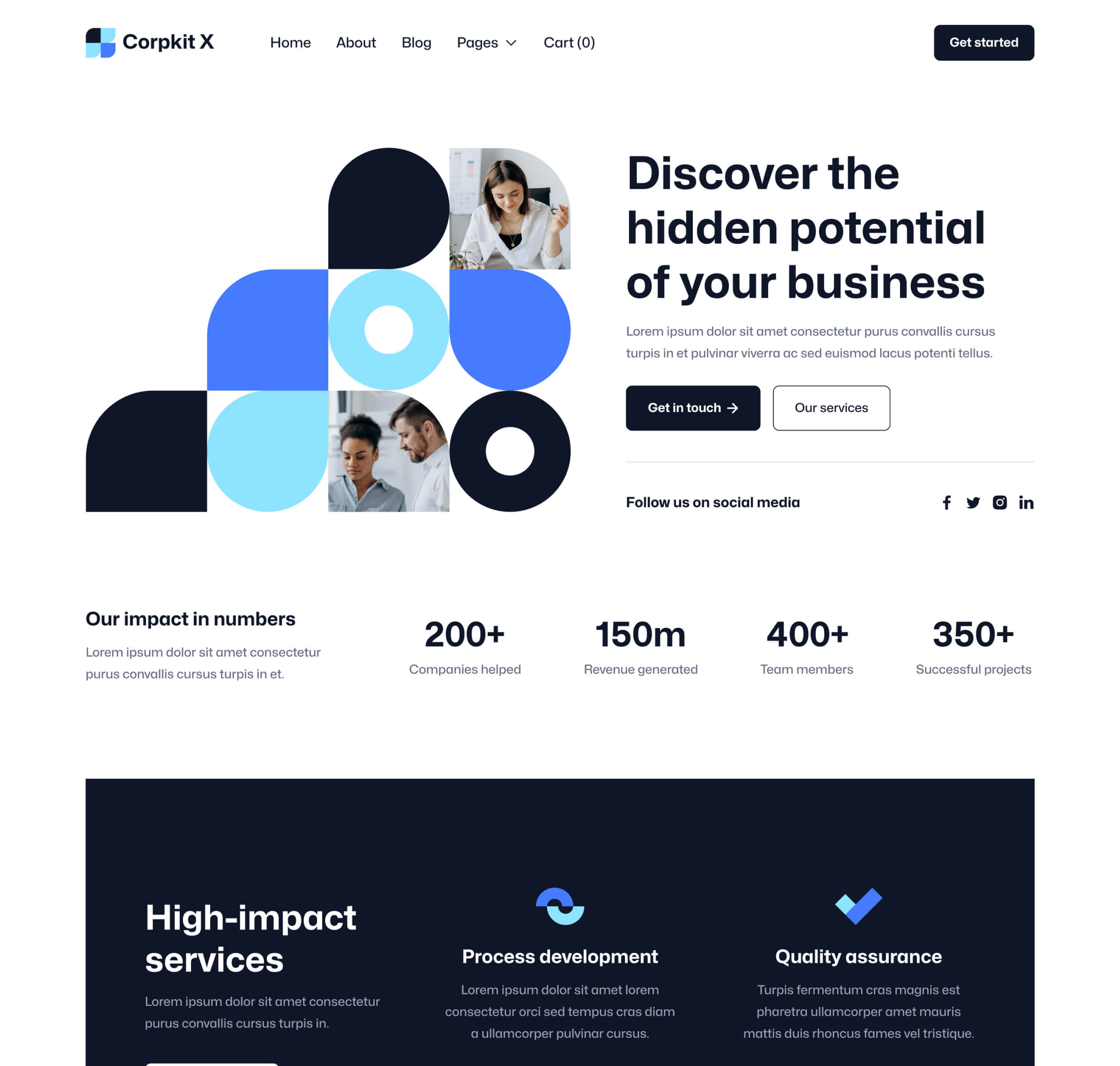 Corpkit X - Home V1 Page - Consulting Firm Webflow Template