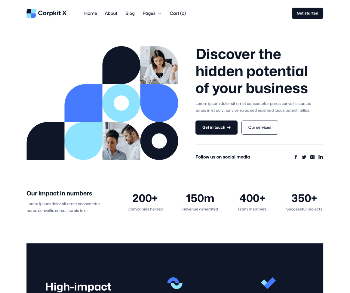 Corpkit X - Home V1 Page - Consulting Firm Webflow Template