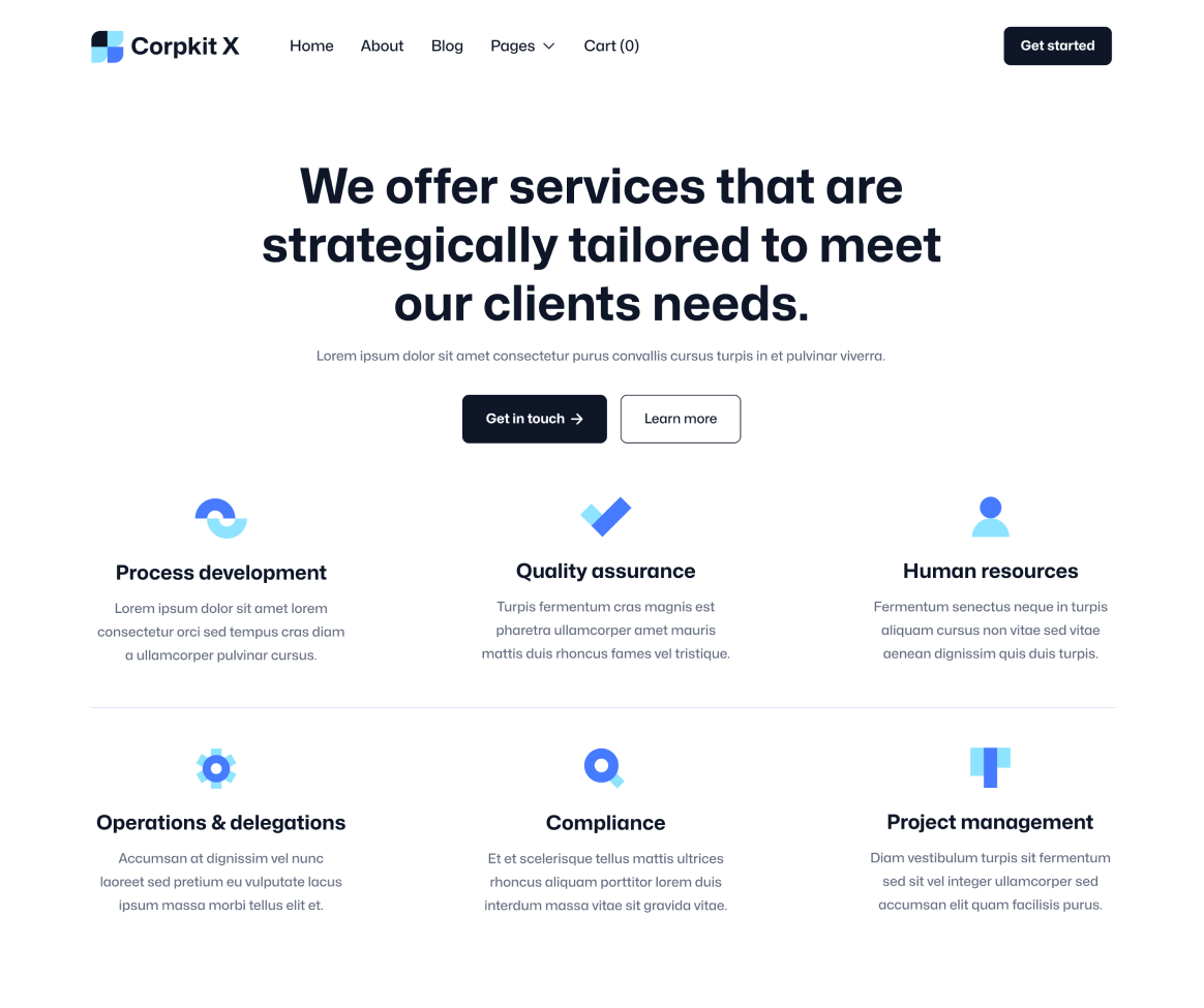 Corpkit X - Services Page - Consulting Firm Webflow Template