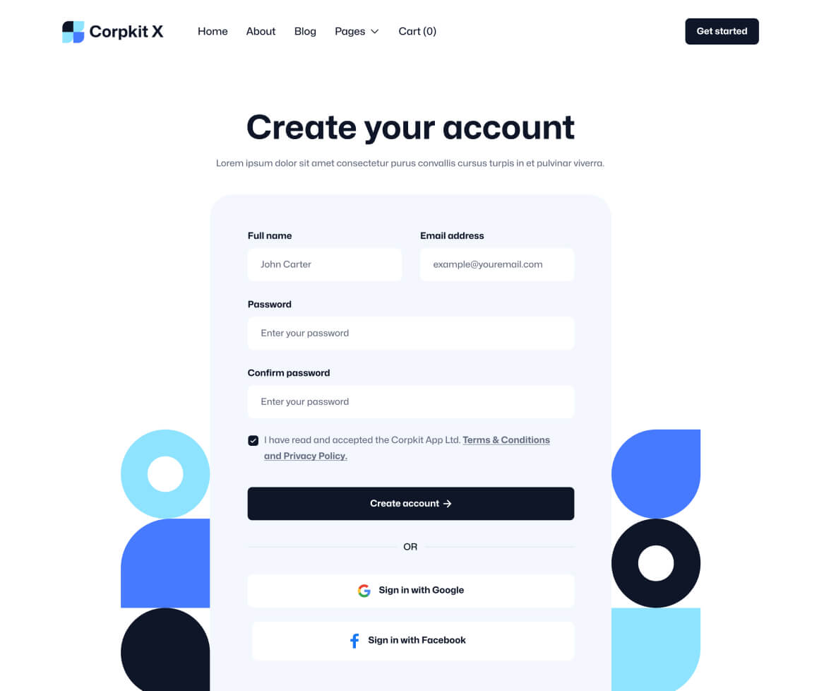 Corpkit X - Sign In Page - Consulting Firm Webflow Template